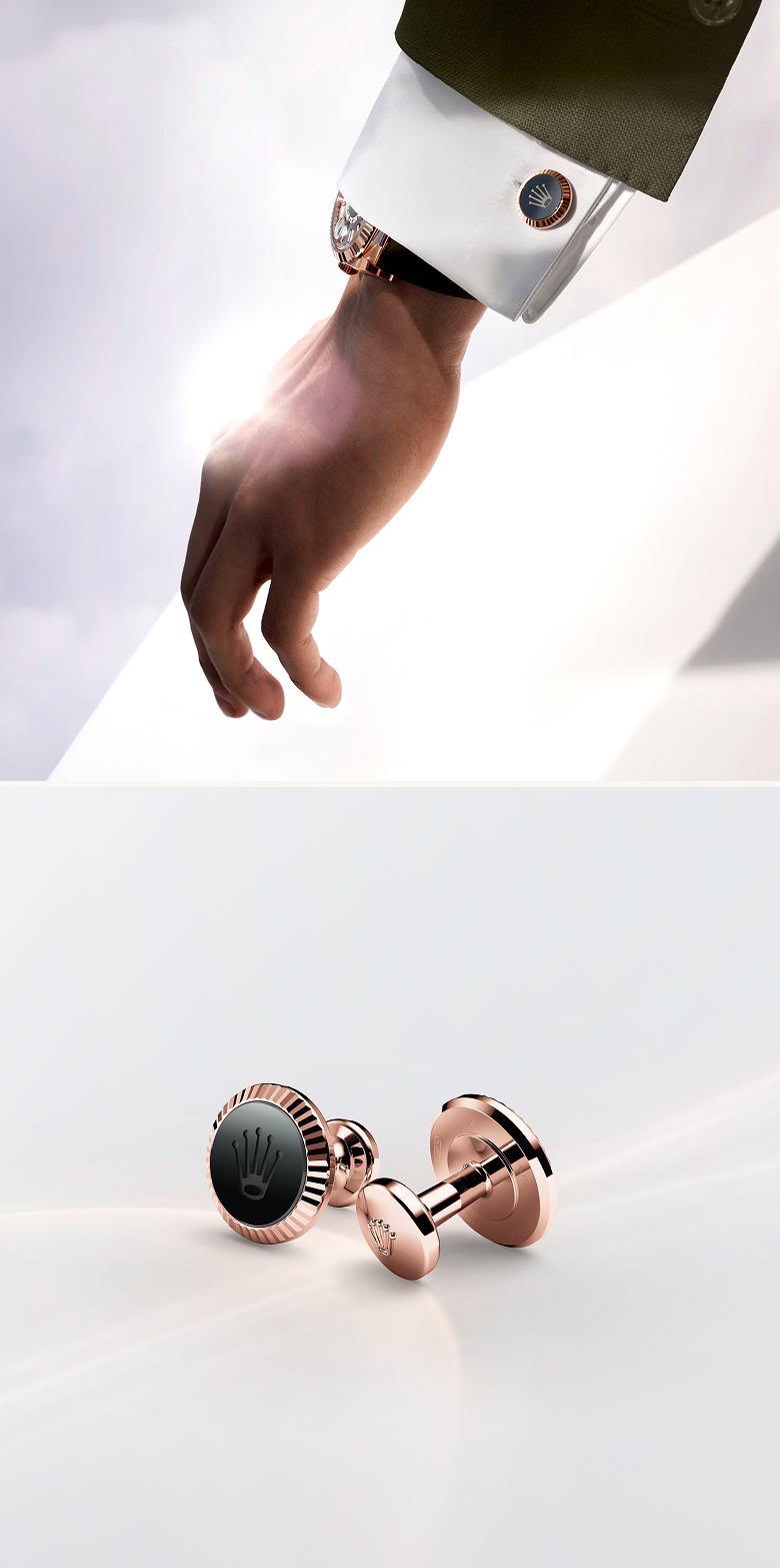 ‘Fluted’ cufflinks Rolex in Thailand - Nam Sawang