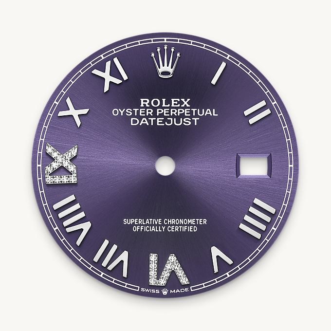 Rolex หน้าปัดสีม่วงเข้ม - นำสว่าง