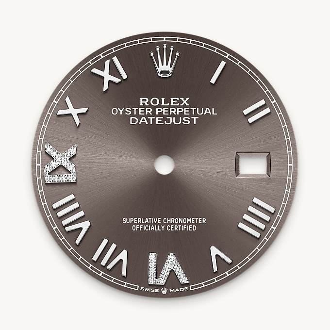 Rolex หน้าปัดสีเทาเข้ม - นำสว่าง