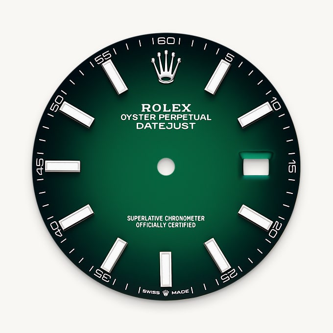 Rolex หน้าปัดสีเขียวออมเบร - นำสว่าง