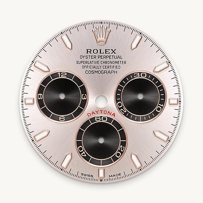 Rolex หน้าปัดซันดัสต์และสีดำสว่าง - นำสว่าง