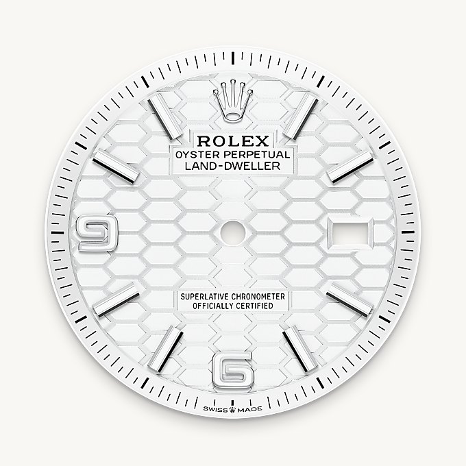Rolex หน้าปัดสีขาวเข้ม - นำสว่าง