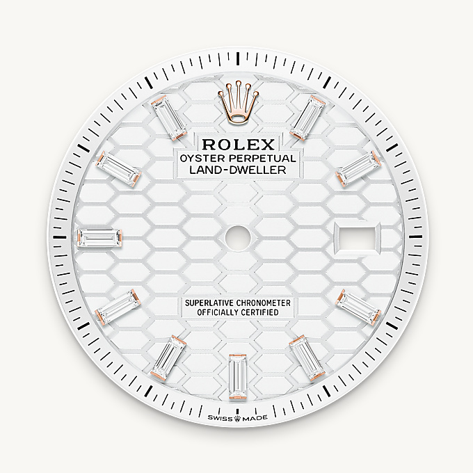 Rolex หน้าปัดสีขาวเข้ม - นำสว่าง