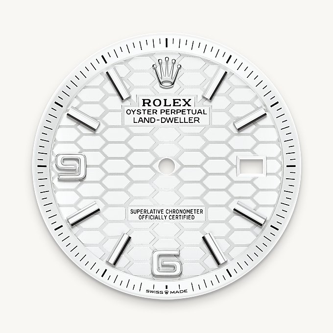 Rolex หน้าปัดสีขาวเข้ม - นำสว่าง