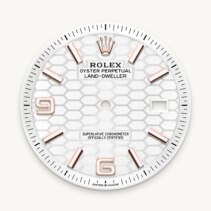 Rolex หน้าปัดสีขาวเข้ม - นำสว่าง