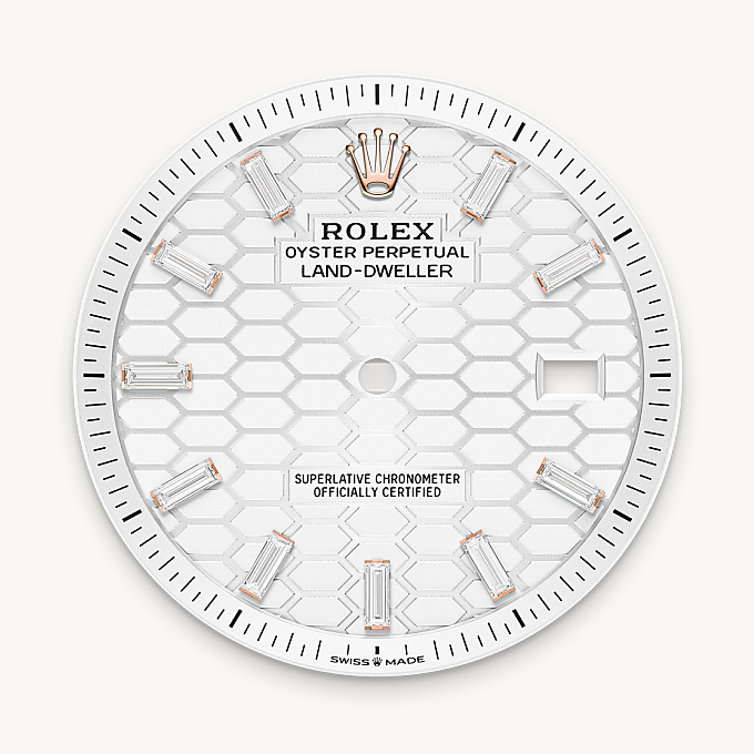 Rolex หน้าปัดสีขาวเข้ม - นำสว่าง