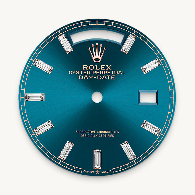 Rolex หน้าปัดสีฟ้า-เขียว - นำสว่าง