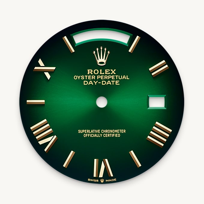 Rolex หน้าปัดสีเขียวออมเบร - นำสว่าง