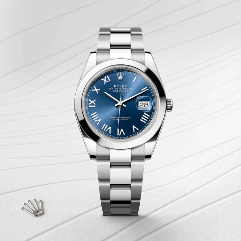 ด้านหน้า Rolex Datejust ในวัสดุ Oystersteel, m126300-0029 - นำสว่าง