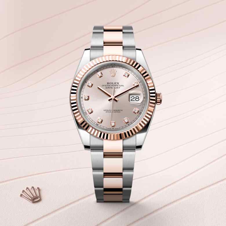 ด้านหน้า Rolex Datejust ในวัสดุ Everose Rolesor, m126331-0007 - นำสว่าง