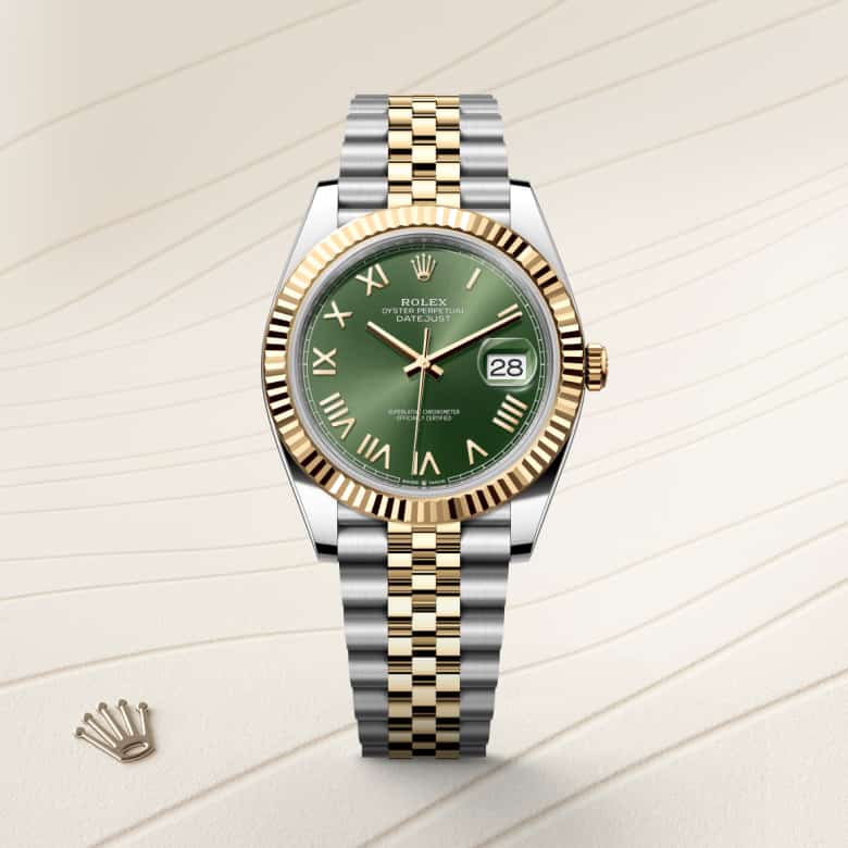ด้านหน้า Rolex Datejust ในวัสดุ Yellow Rolesor, m126333-0024 - นำสว่าง