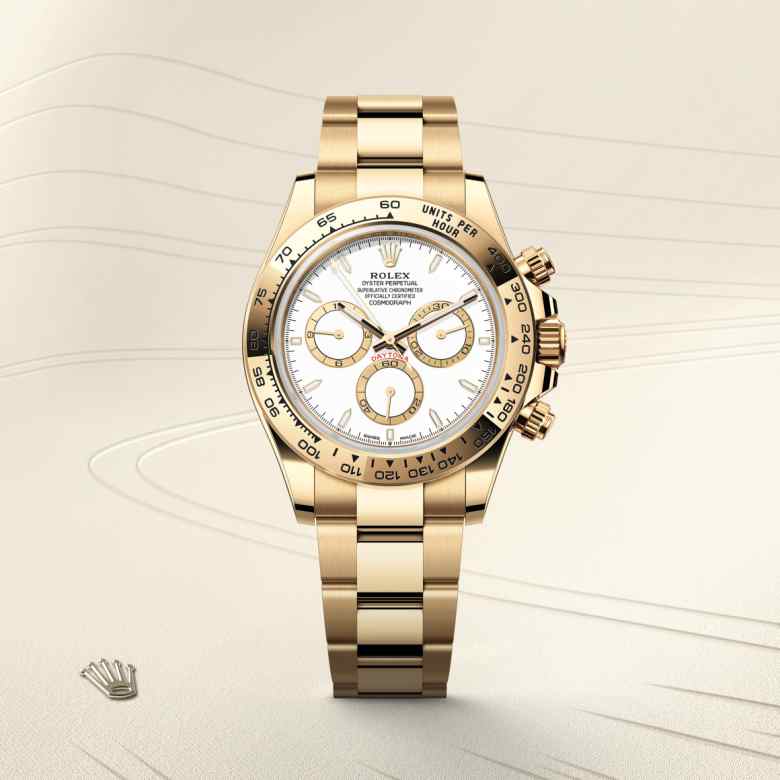 ด้านหน้า Rolex Cosmograph Daytona ในวัสดุ ทองคำ 18 กะรัต, m126508-0001 - นำสว่าง