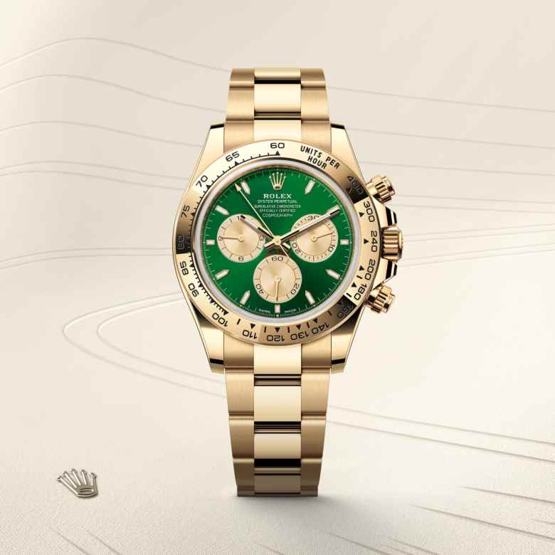 ด้านหน้า Rolex Cosmograph Daytona ในวัสดุ ทองคำ 18 กะรัต, m126508-0008 - นำสว่าง