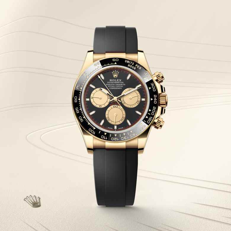 ด้านหน้า Rolex Cosmograph Daytona ในวัสดุ ทองคำ 18 กะรัต, m126518ln-0004 - นำสว่าง