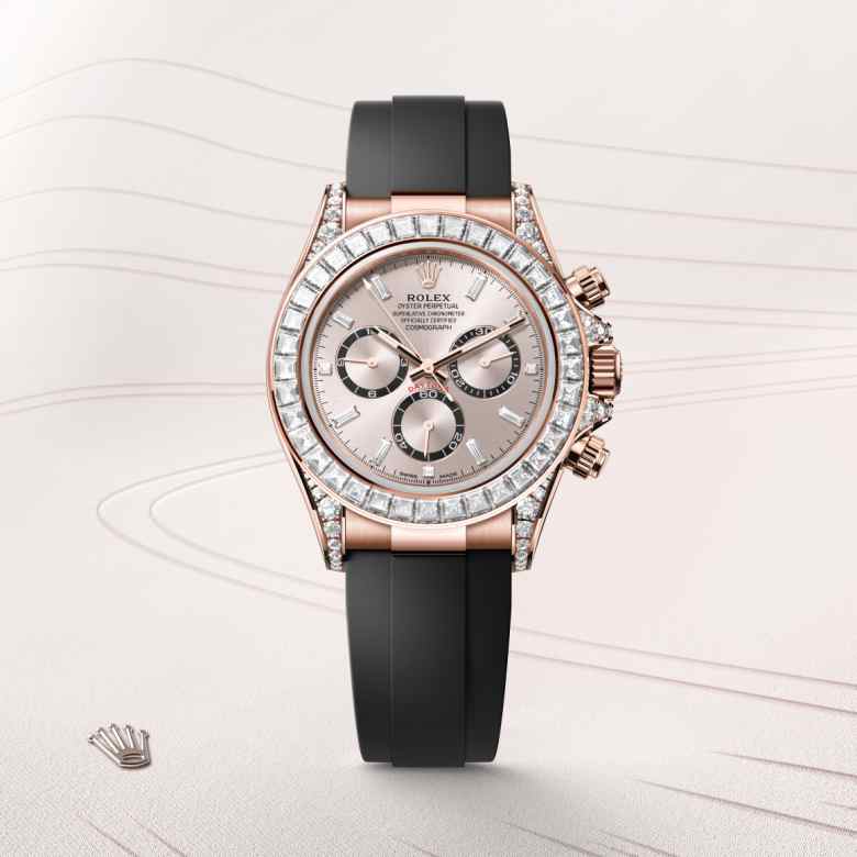 Front view of Rolex Cosmograph Daytona in 18 ct Everose gold, m126535tbr-0002 - Nam Sawang