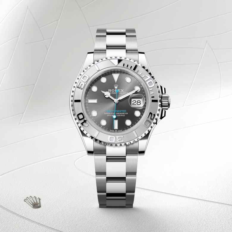 ด้านหน้า Rolex Yacht-Master ในวัสดุ Rolesium, m126622-0001 - นำสว่าง
