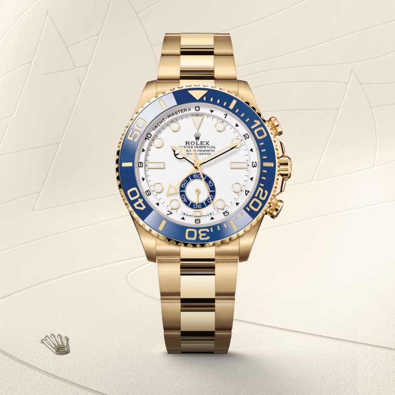 ด้านหน้า Rolex Yacht-Master II ในวัสดุ ทองคำ 18 กะรัต, m126688-0001 - นำสว่าง