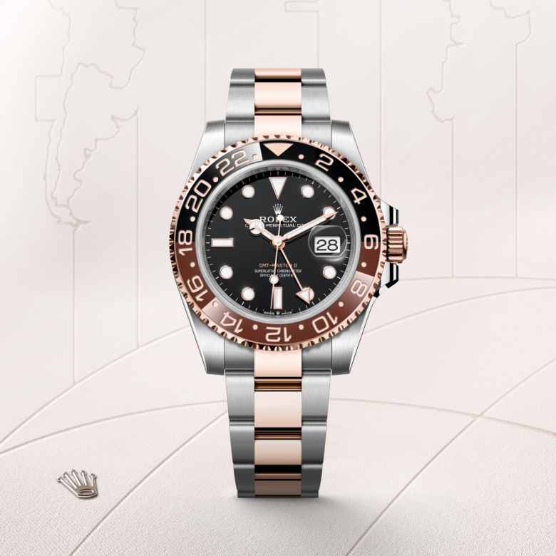 Front view of Rolex GMT-Master II in Everose Rolesor, m126711chnr-0002 - Nam Sawang