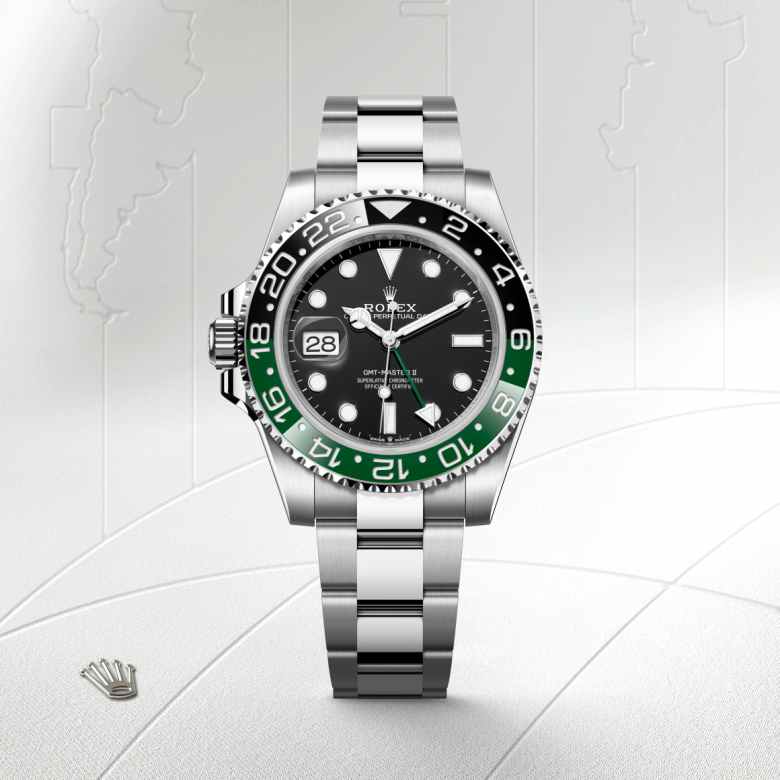 Front view of Rolex GMT-Master II in Oystersteel, m126720vtnr-0001 - Nam Sawang