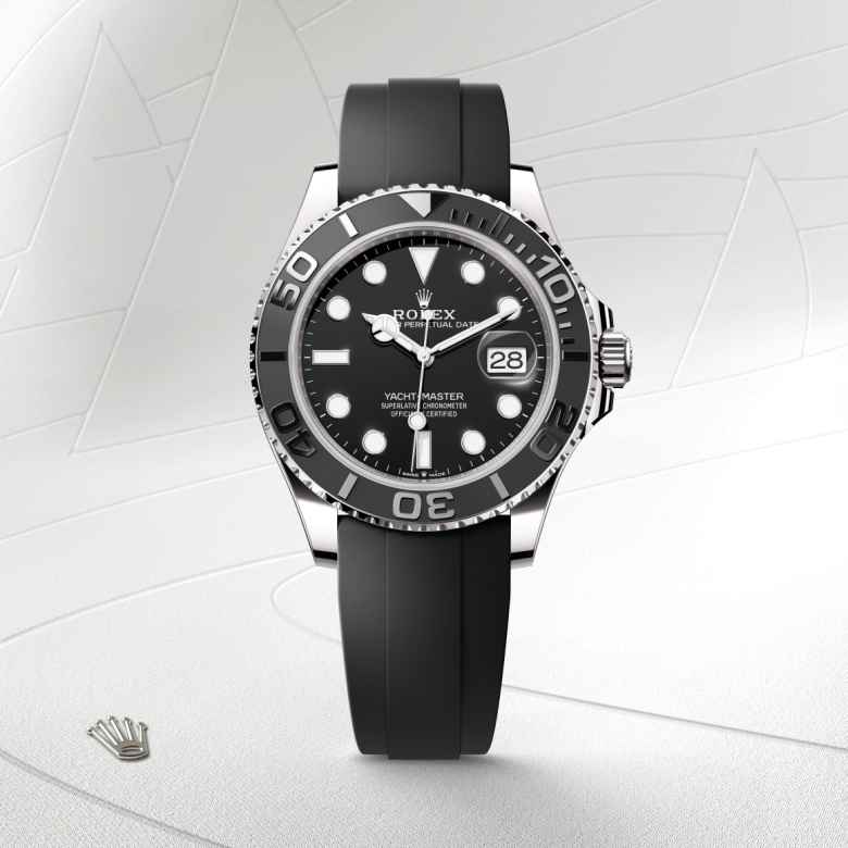 ด้านหน้า Rolex Yacht-Master ในวัสดุ ทองคำขาว 18 กะรัต, m226659-0002 - นำสว่าง