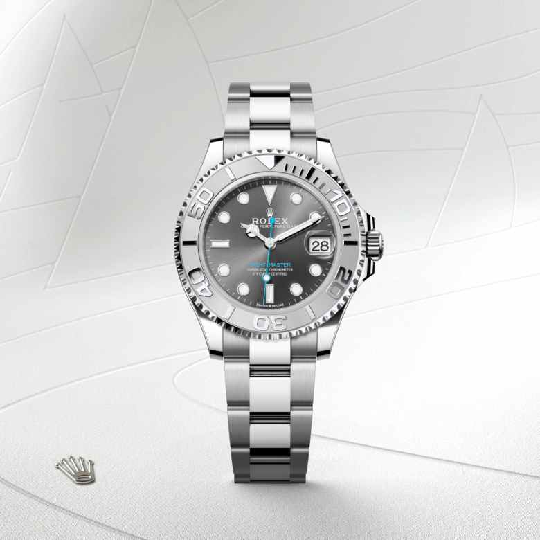 ด้านหน้า Rolex Yacht-Master ในวัสดุ Rolesium, m268622-0002 - นำสว่าง