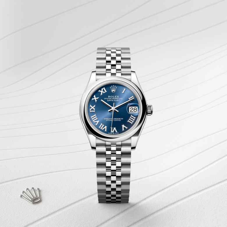 ด้านหน้า Rolex Datejust ในวัสดุ Oystersteel, m278240-0018 - นำสว่าง