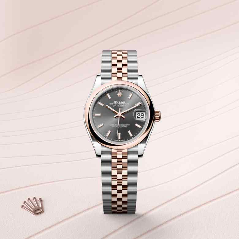 ด้านหน้า Rolex Datejust ในวัสดุ Everose Rolesor, m278241-0018 - นำสว่าง