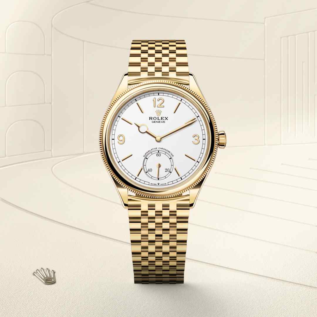 Front view of Rolex 1908 in 18 ct yellow gold, m52508-0008 - Nam Sawang