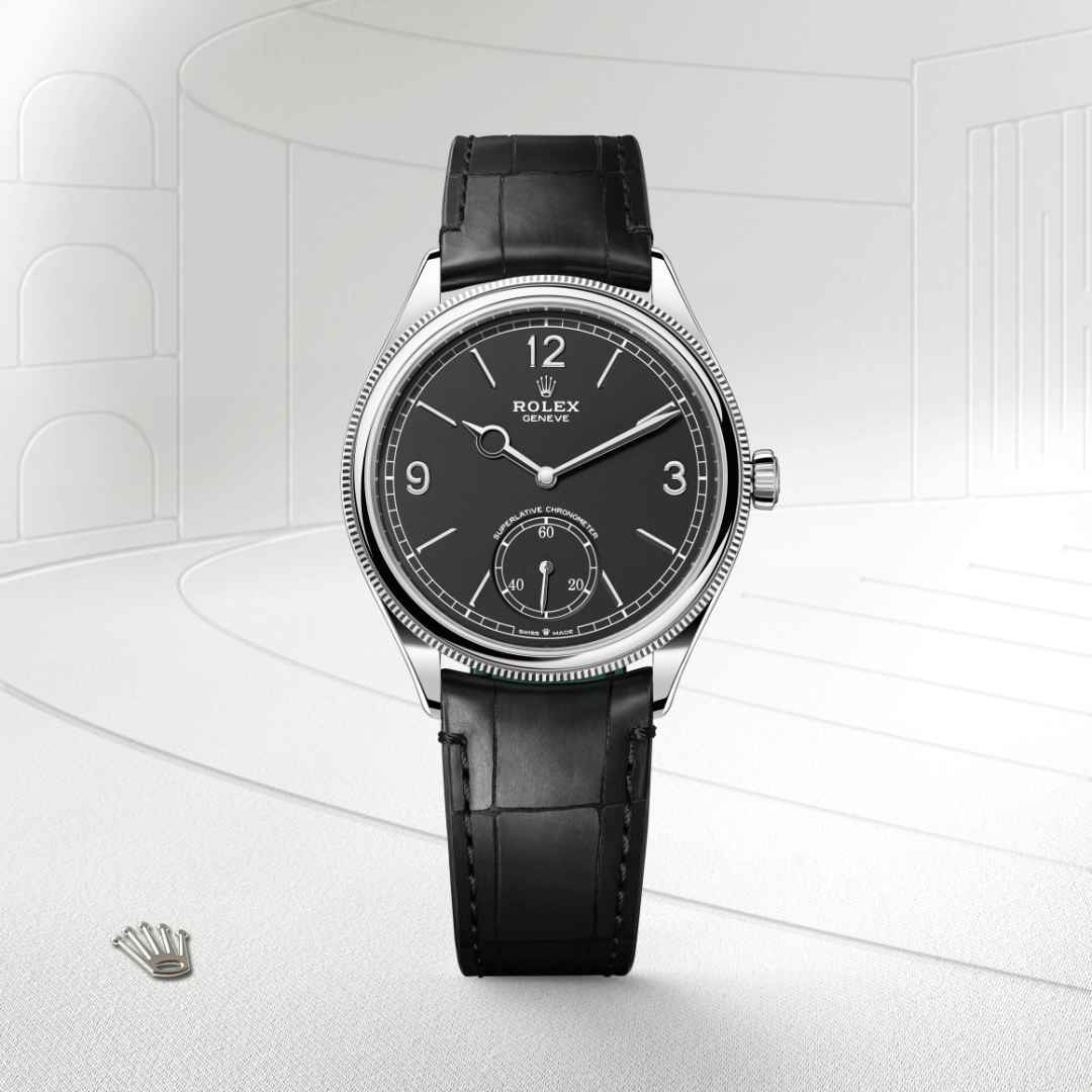 Front view of Rolex 1908 in 18 ct white gold, m52509-0002 - Nam Sawang