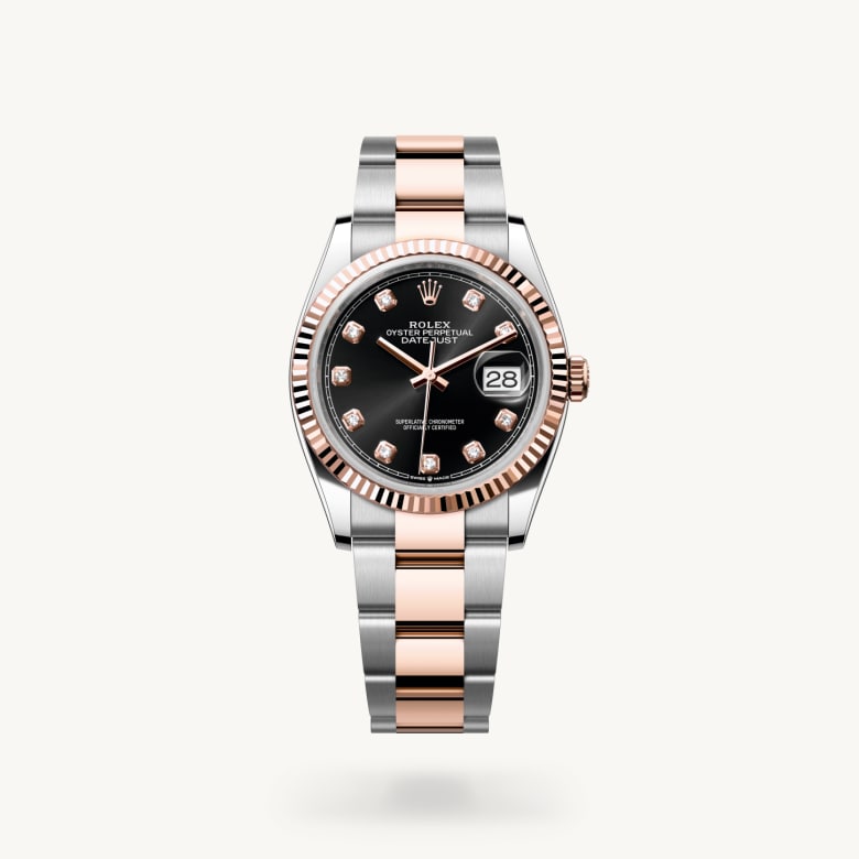 Rolex datejust ในวัสดุ Everose Rolesor, m126231-0020 - นำสว่าง