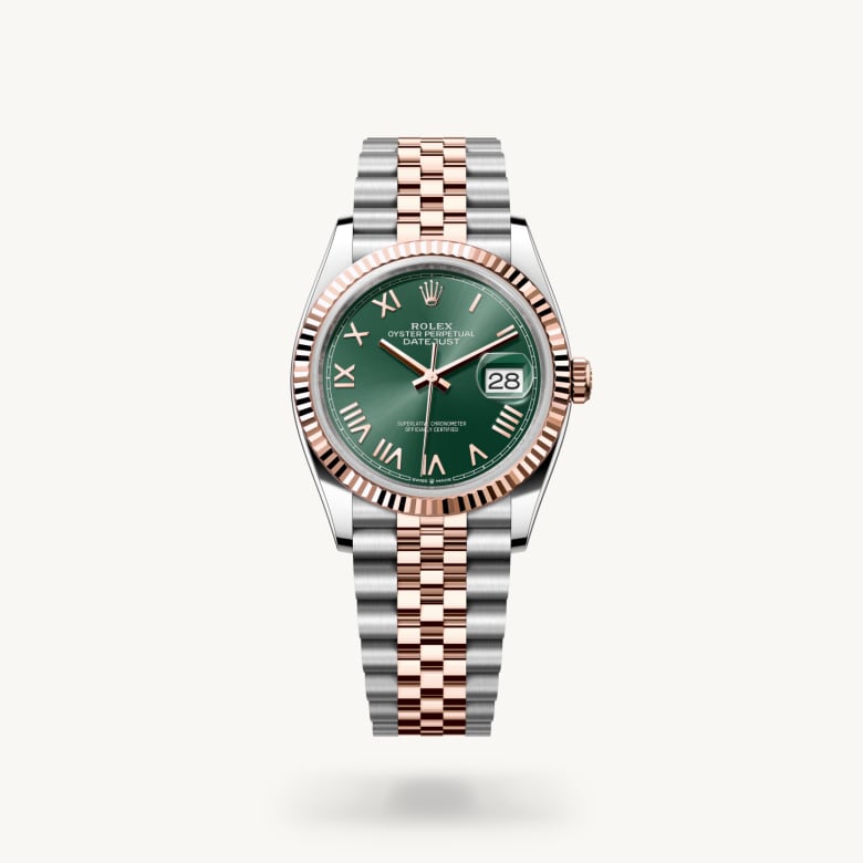 Front view of Rolex Datejust in Everose Rolesor, m126231-0051 - Nam Sawang