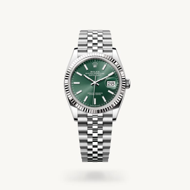 Rolex datejust ในวัสดุ White Rolesor, m126234-0051 - นำสว่าง