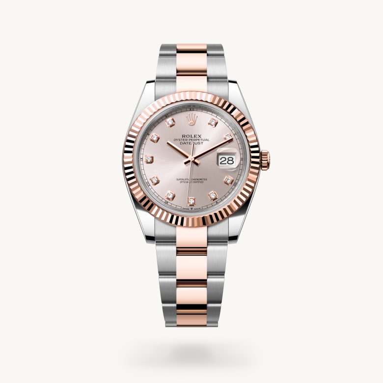 ด้านหน้า Rolex Datejust ในวัสดุ Everose Rolesor, m126331-0007 - นำสว่าง