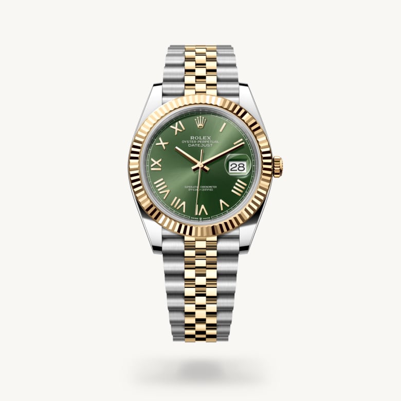 ด้านหน้า Rolex Datejust ในวัสดุ Yellow Rolesor, m126333-0024 - นำสว่าง