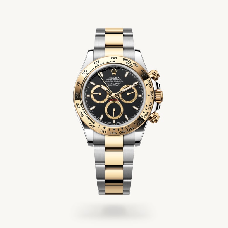 Front view of Rolex Cosmograph Daytona in Yellow Rolesor, m126503-0003 - Nam Sawang