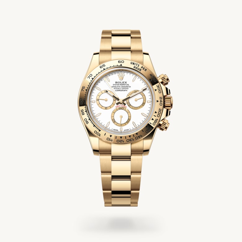ด้านหน้า Rolex Cosmograph Daytona ในวัสดุ ทองคำ 18 กะรัต, m126508-0001 - นำสว่าง
