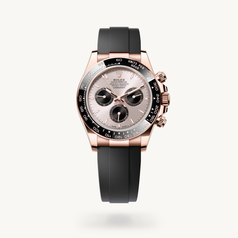 ด้านหน้า Rolex Cosmograph Daytona ในวัสดุ เอเวอร์โรสโกลด์, m126515ln-0006 - นำสว่าง