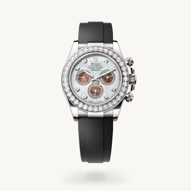 Rolex cosmograph-daytona ในวัสดุ ทองคำขาว 18 กะรัต, m126589rbr-0001 - นำสว่าง