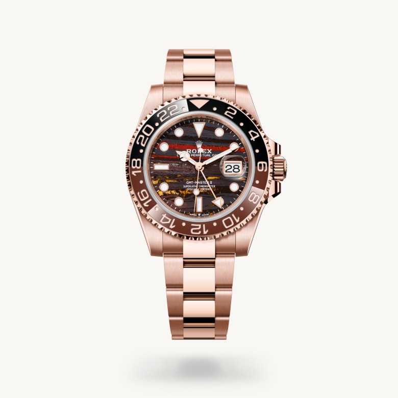 Rolex gmt-master-ii ในวัสดุ เอเวอร์โรสโกลด์, m126715chnr-0002 - นำสว่าง
