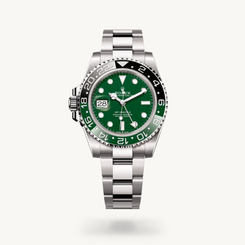 Front view of Rolex GMT-Master II in 18 ct white gold, m126729vtnr-0001 - Nam Sawang
