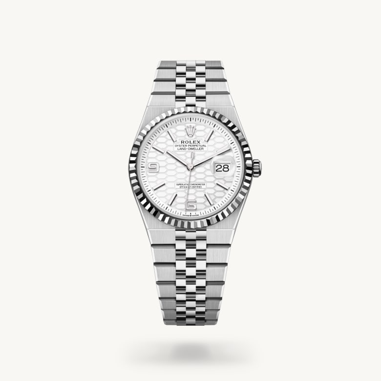 Rolex Land-Dweller in White Rolesor, m127234-0001 - Nam Sawang