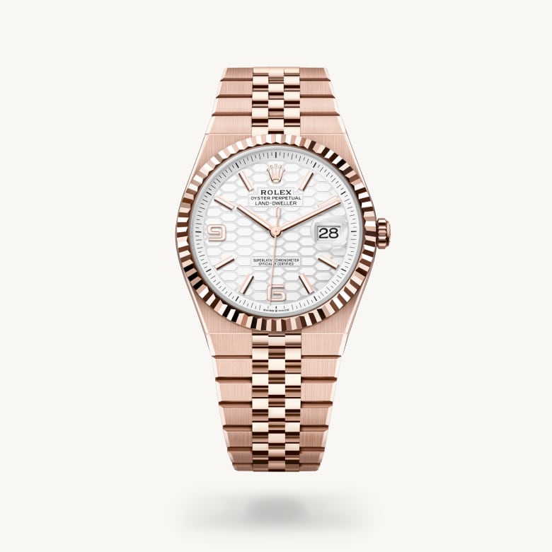 Rolex land-dweller ในวัสดุ เอเวอร์โรสโกลด์, m127335-0001 - นำสว่าง