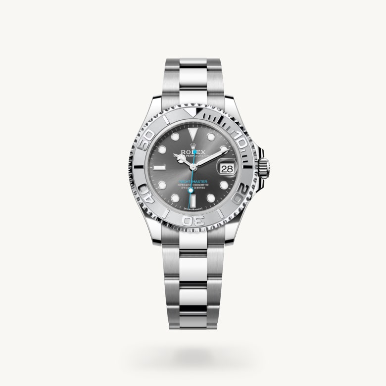 ด้านหน้า Rolex Yacht-Master ในวัสดุ Rolesium, m268622-0002 - นำสว่าง