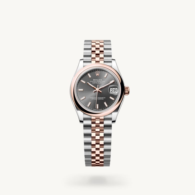 ด้านหน้า Rolex Datejust ในวัสดุ Everose Rolesor, m278241-0018 - นำสว่าง