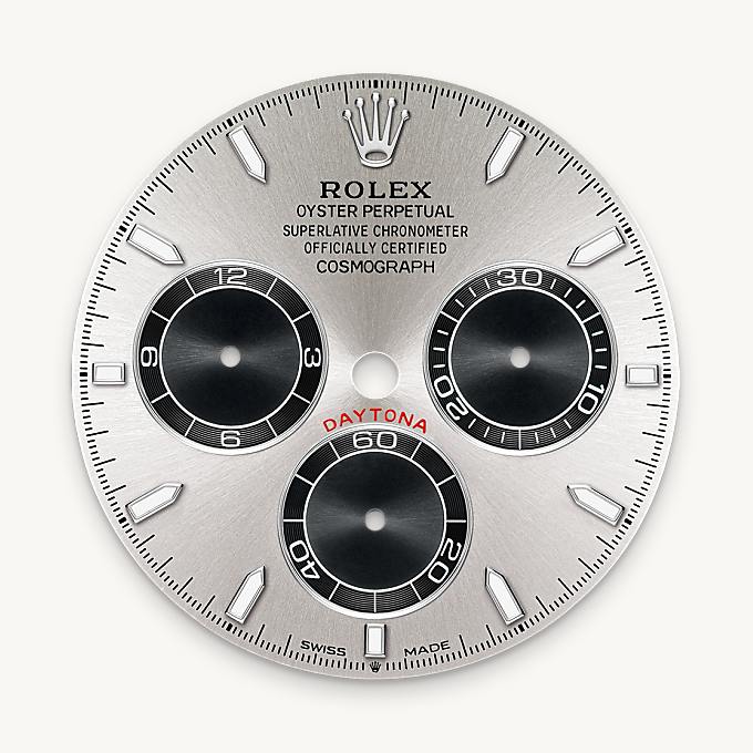 Rolex หน้าปัดสตีลและสีดำสว่าง - นำสว่าง