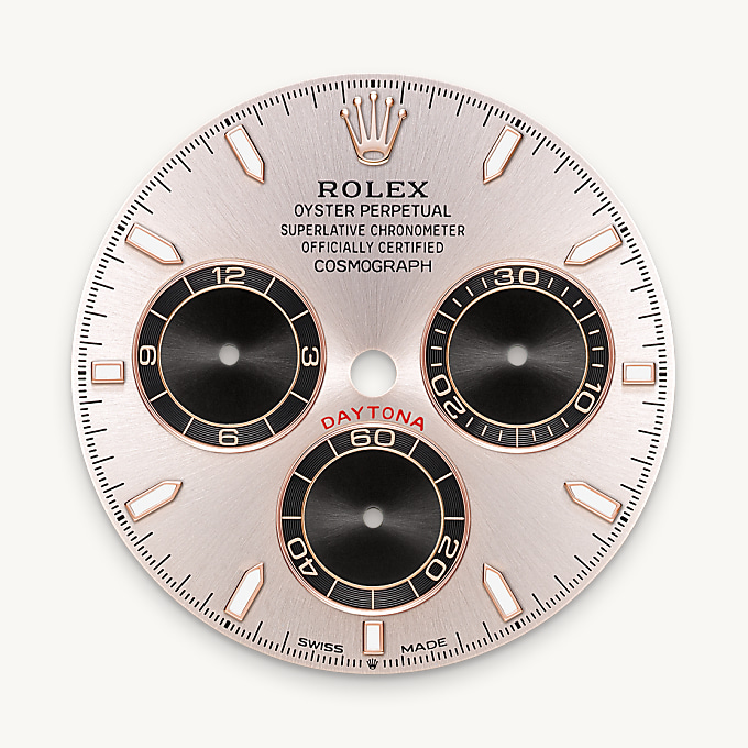 Rolex หน้าปัดซันดัสต์และสีดำสว่าง - นำสว่าง