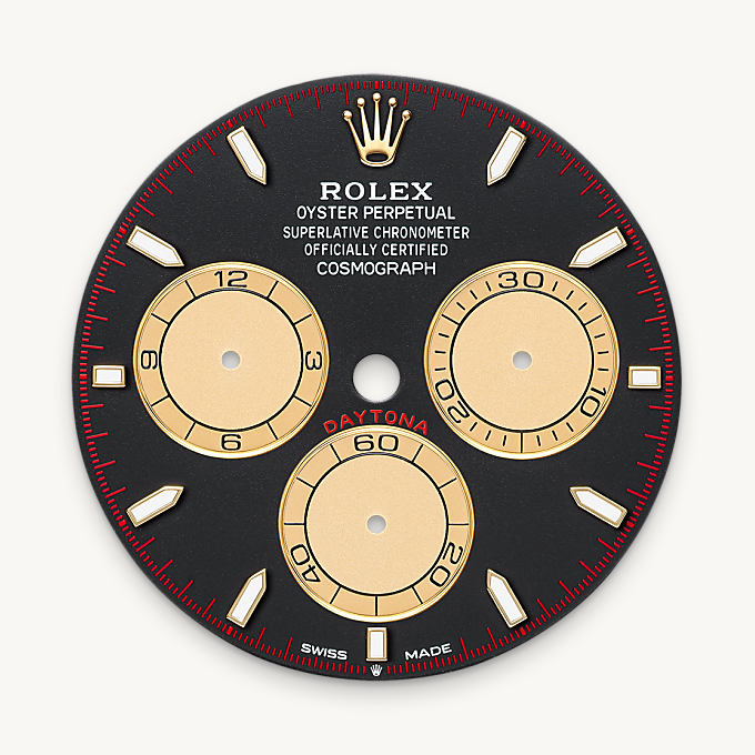 Rolex หน้าปัดสีดำเข้มและสีแชมเปญ - นำสว่าง