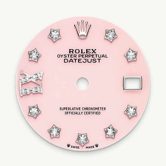 Rolex หน้าปัดโอปอลสีชมพู - นำสว่าง