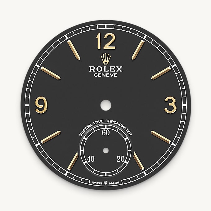 Rolex หน้าปัดสีดำเข้ม - นำสว่าง
