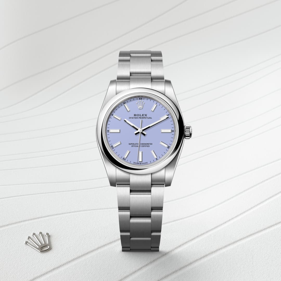 rolex-Oyster Perpetual-in-Oyster, 34 มม., Oystersteel-Oyster Perpetual 34,-m124200-0008-นำสว่าง